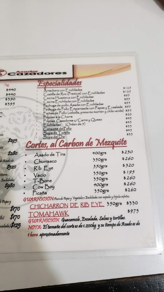 Restaurant Cazadores Menu - Image 5