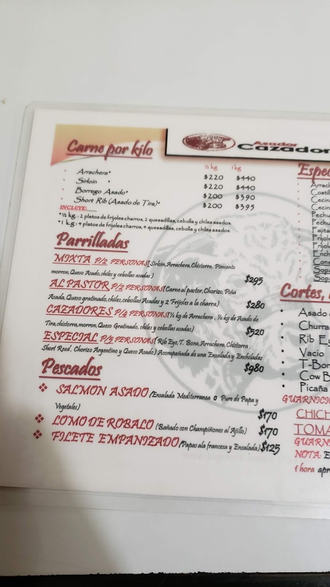 Restaurant Cazadores Menu - Image 6